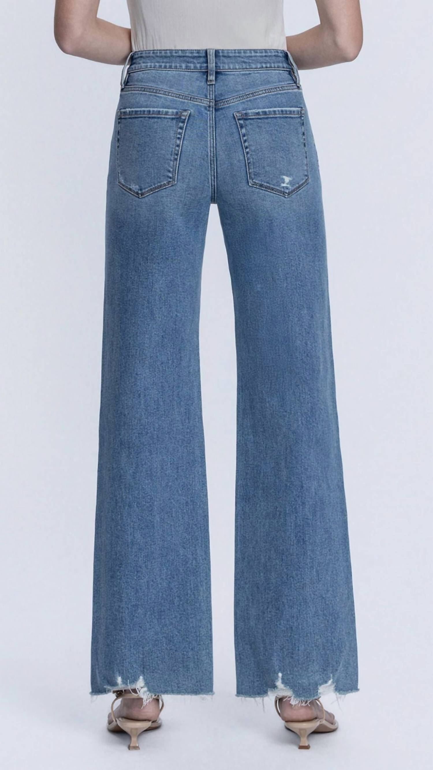 Flying Monkey - Women's High Rise Slant Side Seam Vintage Flare Jeans