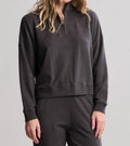 Barefoot Dreams - Brushed Fleece With Cozychic Ultra Lite Rib Half Zip Pullover