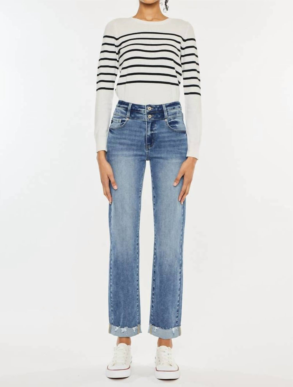 Kancan - High Rise Slim Straight Jeans