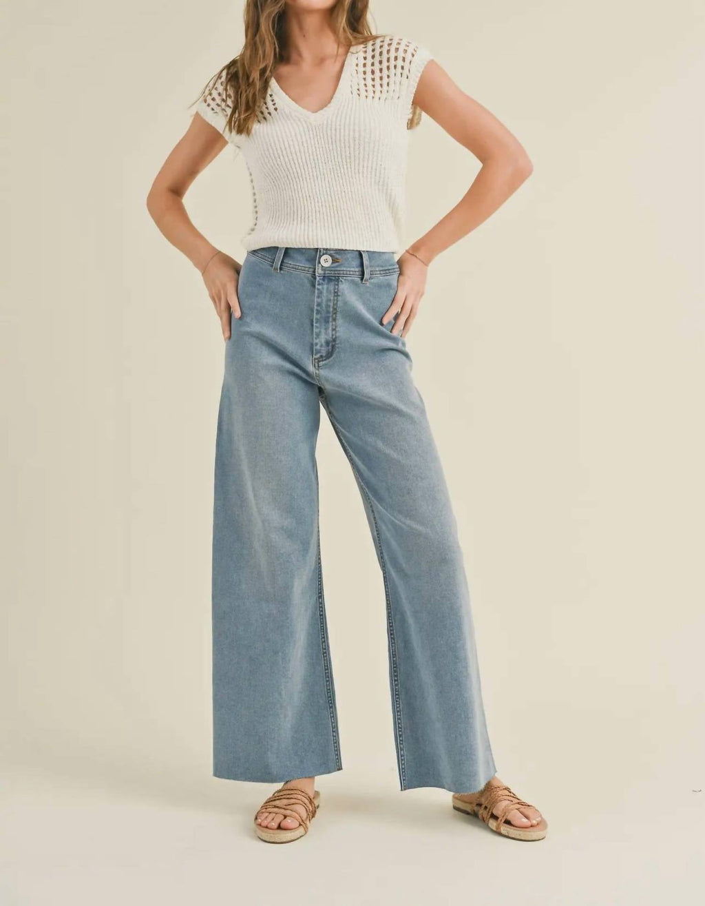 Miou Muse - Straight Wide Leg Jean