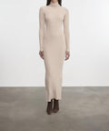 Enza Costa - SILK SWEATER RIB ANKLE TURTLENECK DRESS