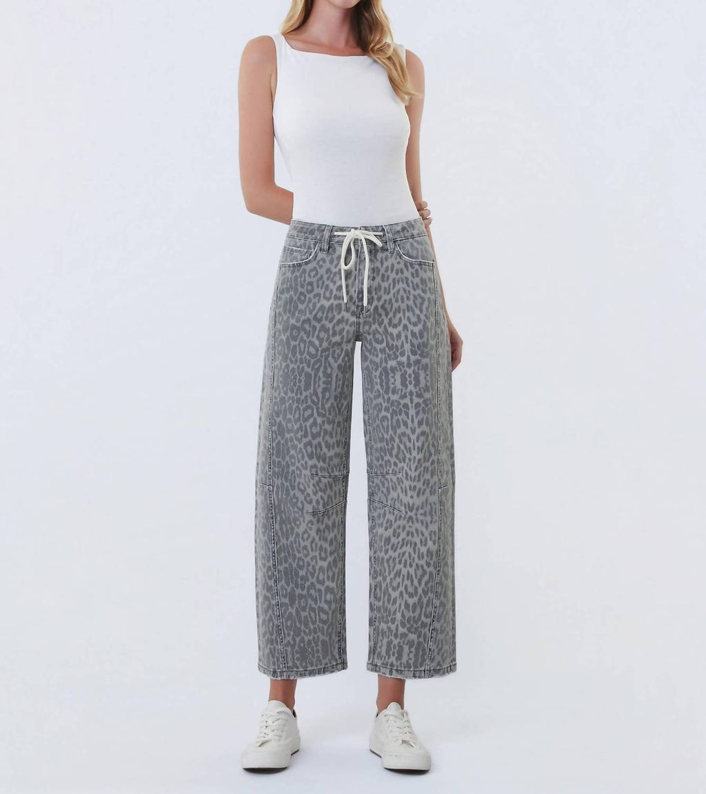 Vervet By Flying Monkey - High Rise Drawstring Barrel Jeans