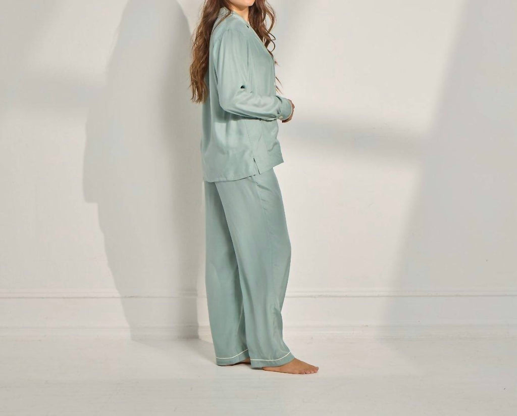 The Sleep Code - Women's Washable Silk Long Pj Set