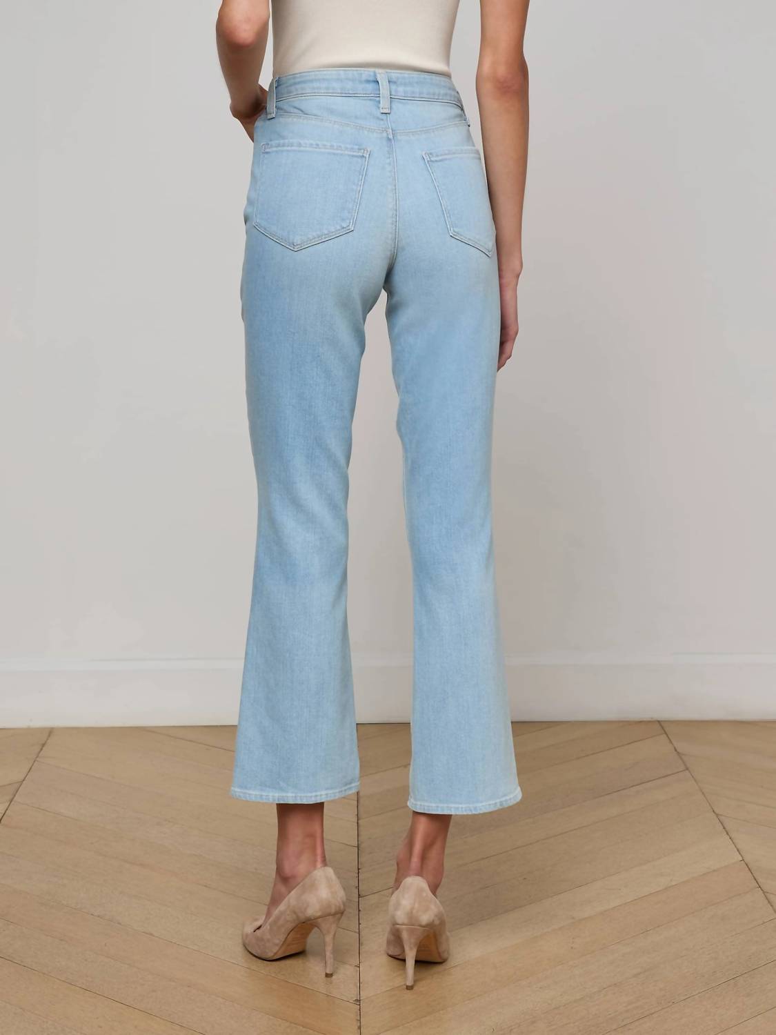 L'Agence - Noya Cropped Slim Flare Jeans