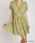 Umgee - Floral Paisley Mixed Print Tiered Dress
