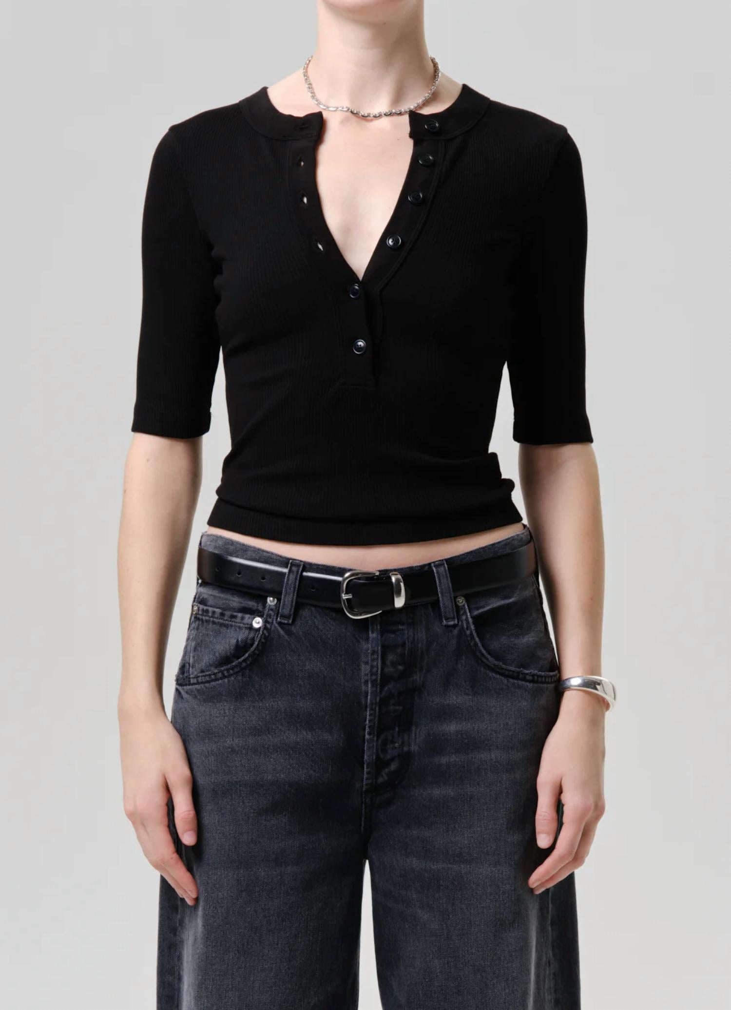 Citizens Of Humanity - Nali Short Sleeve Henley Top