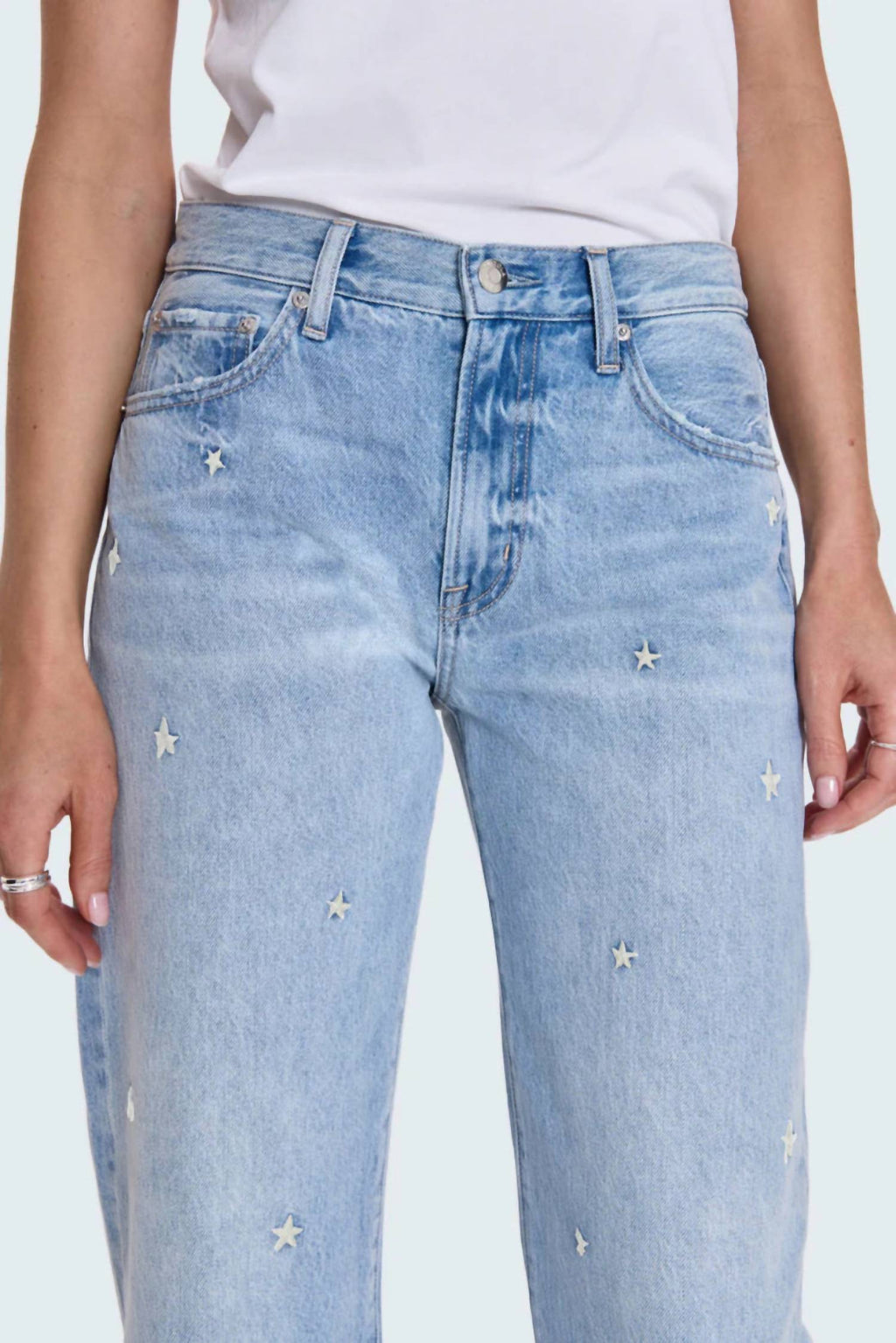 Pistola - Lexi Mid Rise Bowed Straight Jeans
