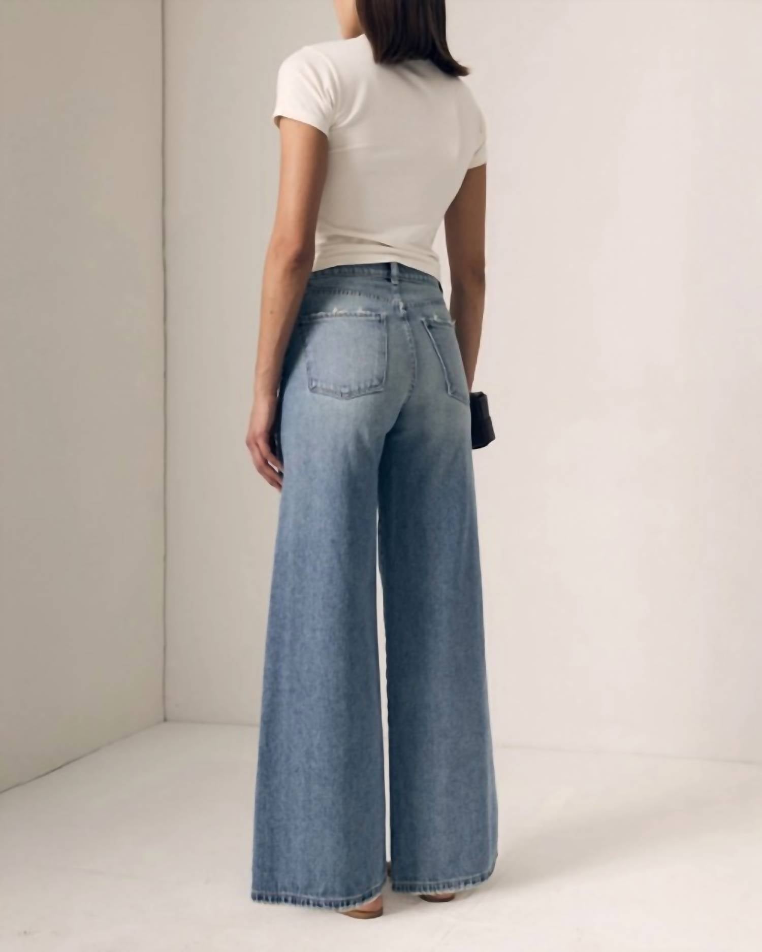 Le Jean - Joss Wide Leg Fray Outseam Jeans