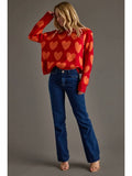 Panache Apparel - Heart Knit Sweater
