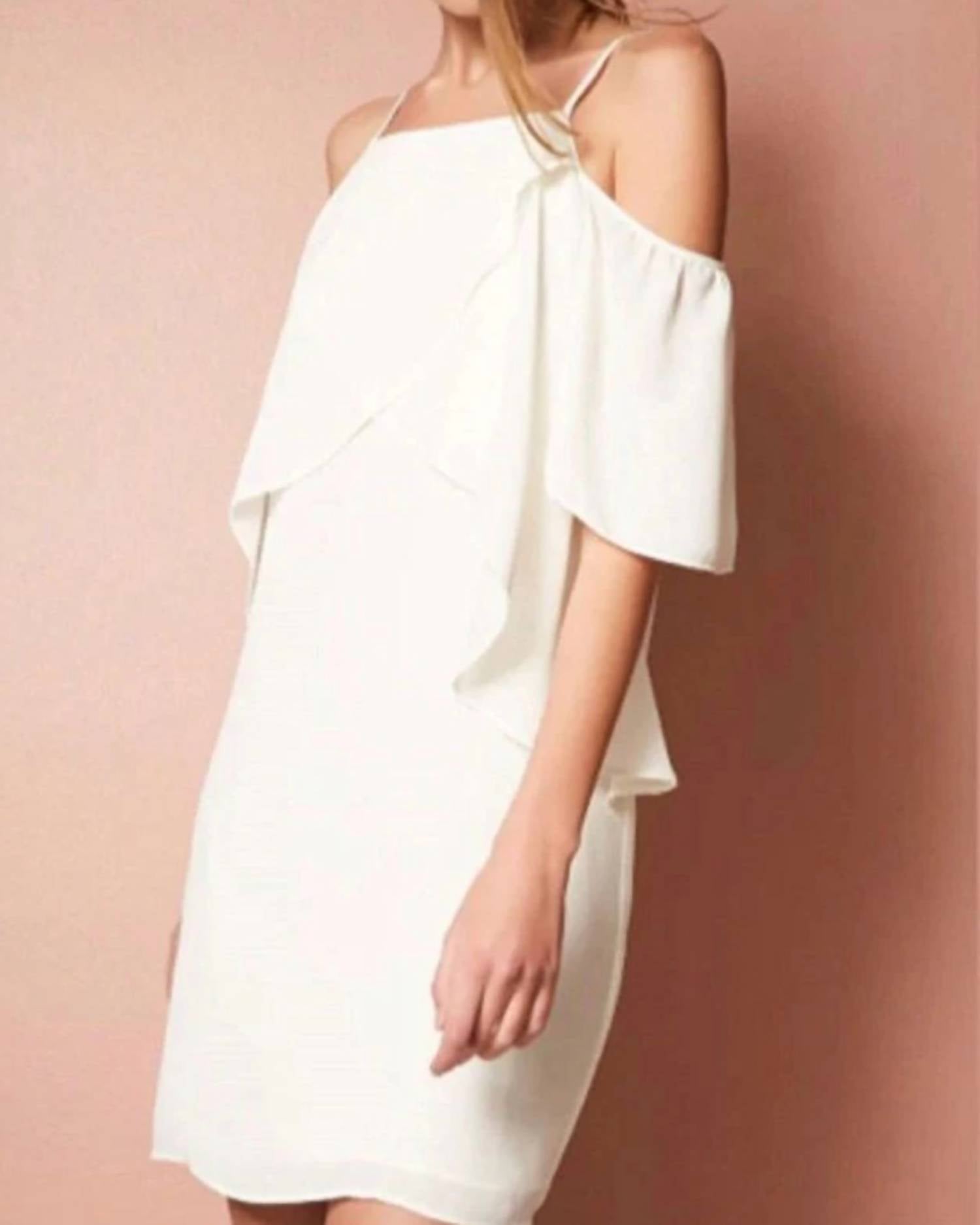 Orbit 7 - Melanie Cold Shoulder Layered Mini Dress