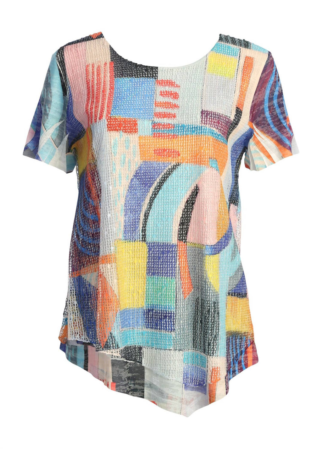 Jess & Jane - Santiago Boucle Mesh Asymmetric Top