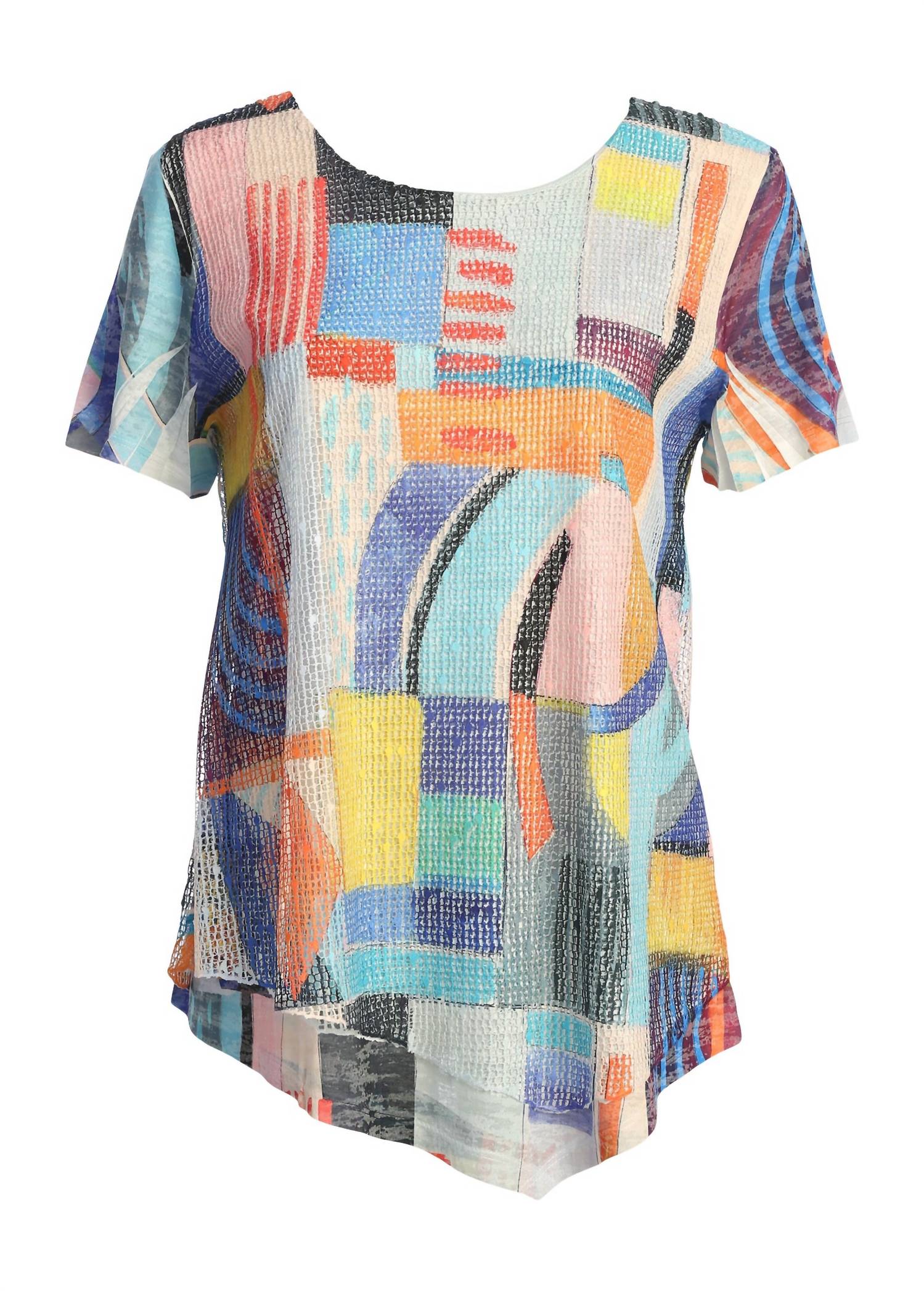 Jess & Jane - Santiago Boucle Mesh Asymmetric Top