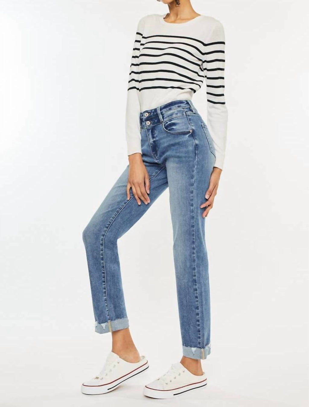Kancan - High Rise Slim Straight Jeans