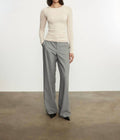 Enza Costa - SILK RIB LONG SLEEVES CREWNECK TOP