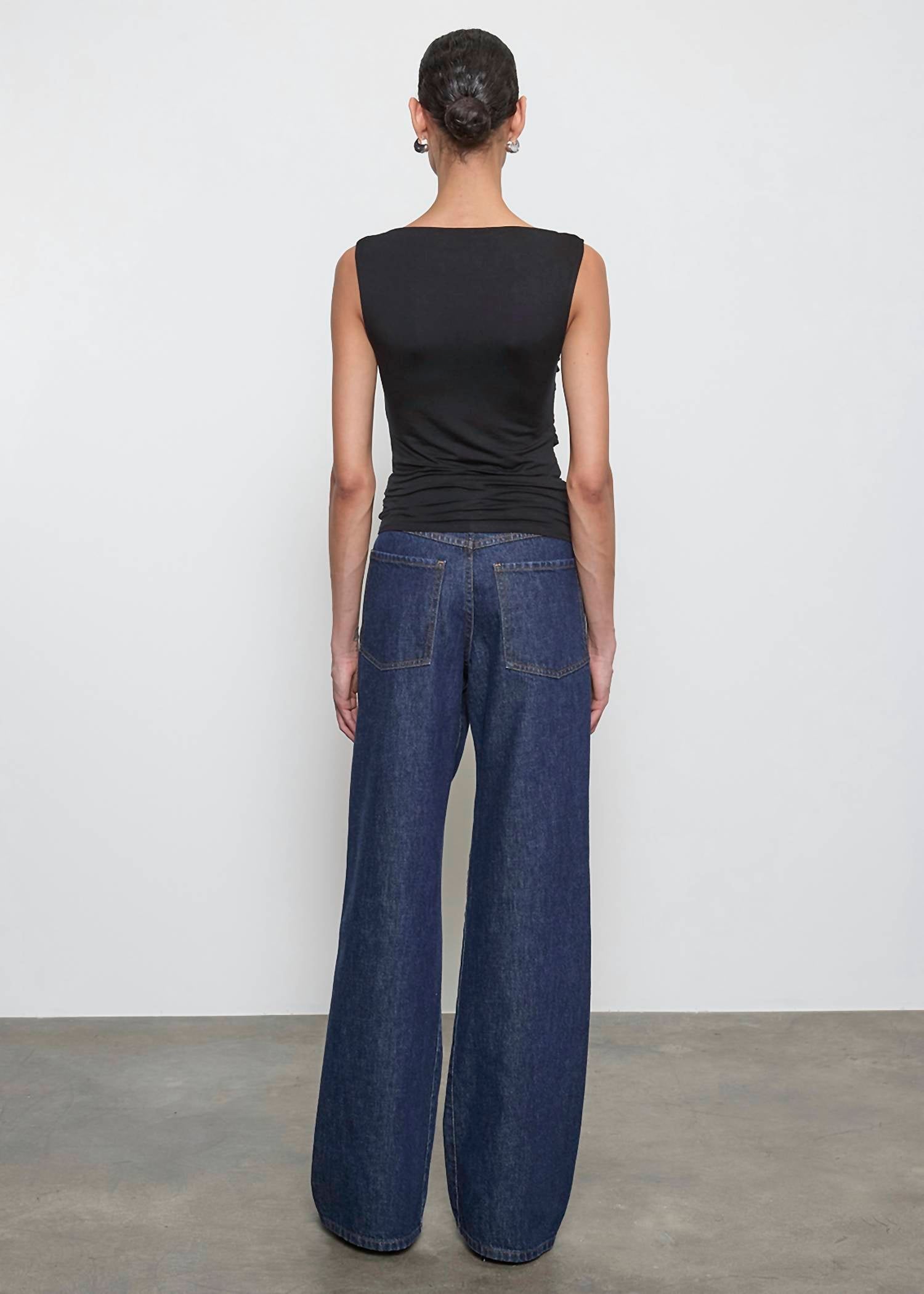 Enza Costa - FLUID JERSEY SLEEVELESS DRAPED BOATNECK TOP