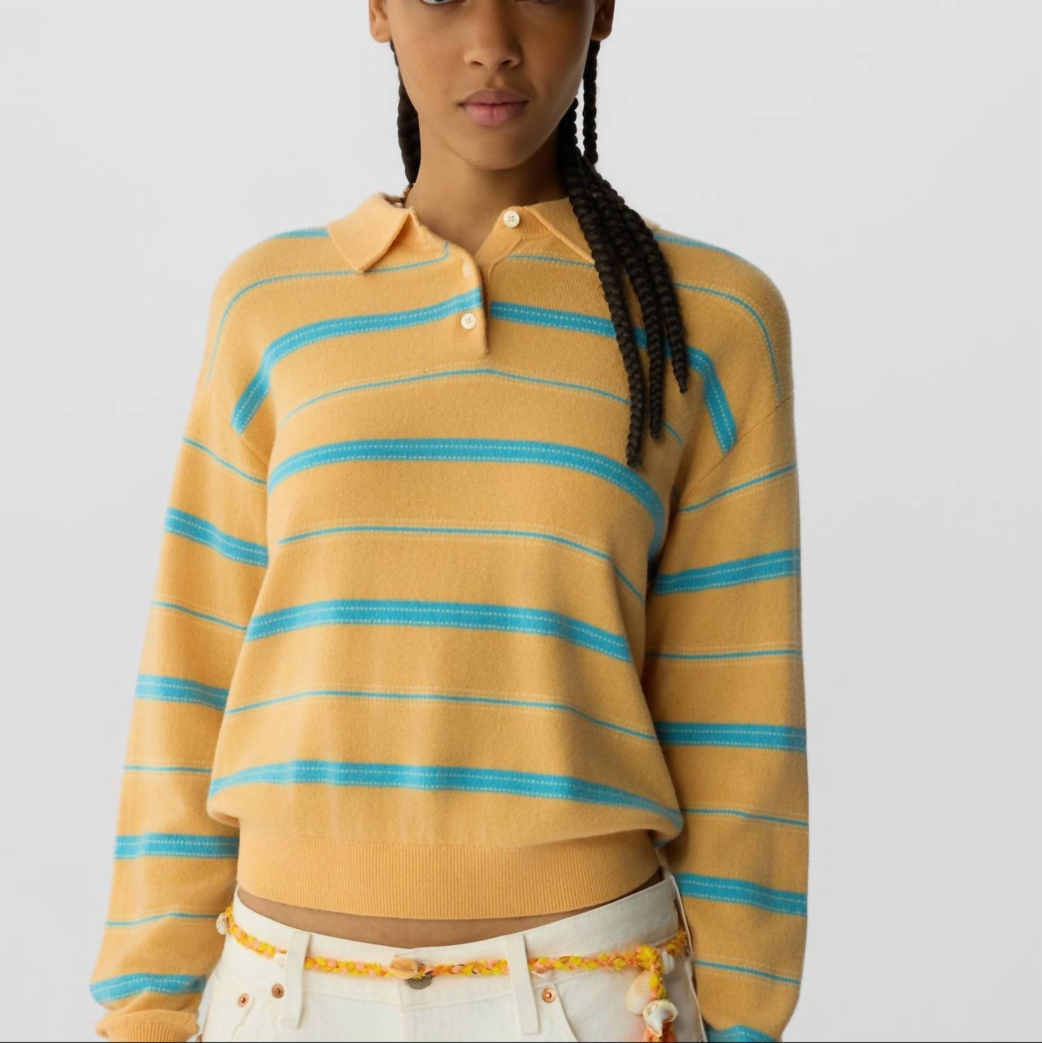 Guest In Residence - Collegiate Stripe Polo