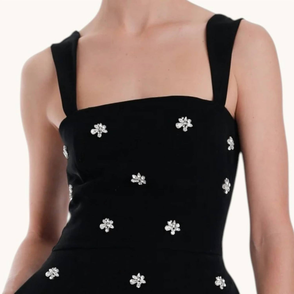 Karina Grimaldi - Gisela Rhinestone Mini Dress