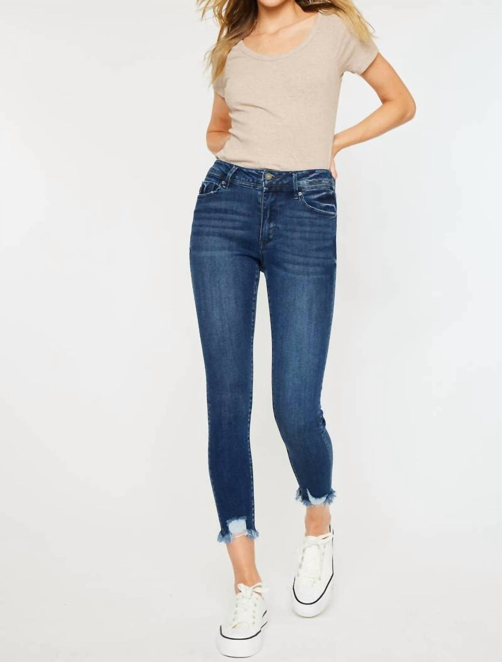 Kancan - High Rise Ankle Skinny Jeans