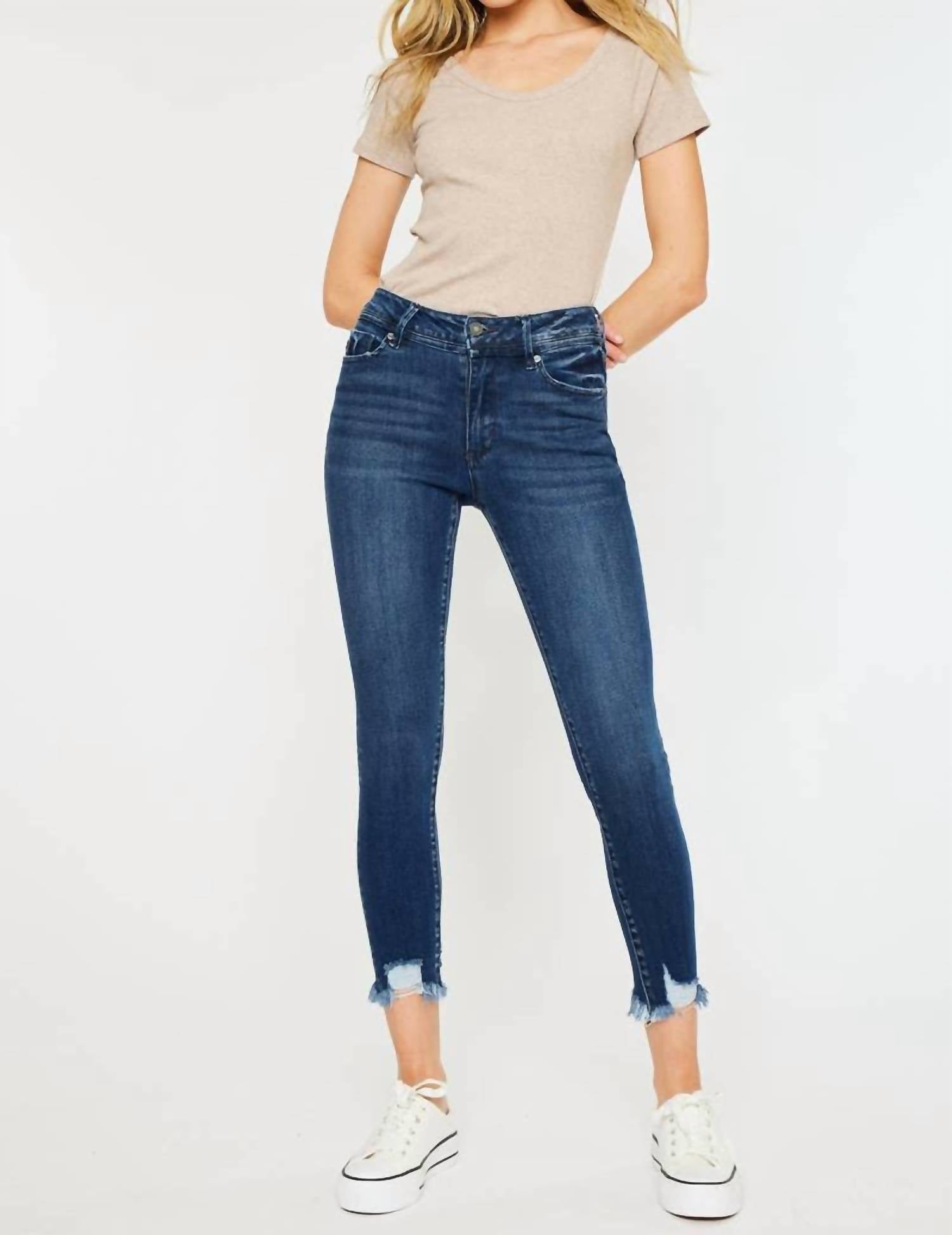 Kancan - High Rise Ankle Skinny Jeans