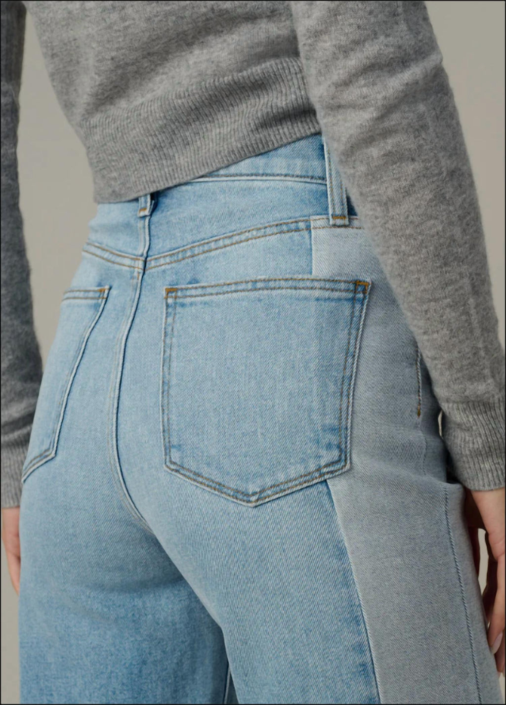 Joe'S Jeans - Mia Pieced Two Tone Wide Leg Jeans