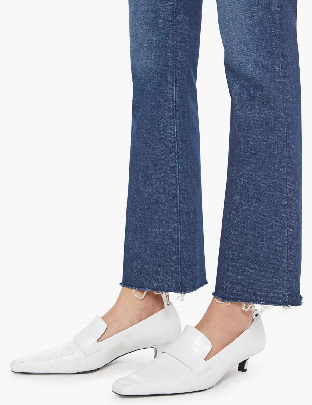 Mother - The Hustler Flood Fray Ankle Bootcut Jeans