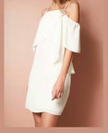 Orbit 7 - Melanie Cold Shoulder Layered Mini Dress