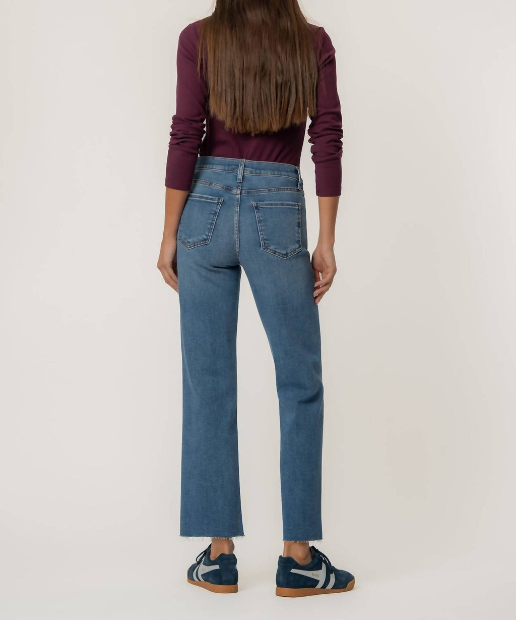 Kut From The Kloth - Avery Straight Leg Jeans With Raw Hem