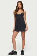 Reigna Lacey Polka Dot Mini Dress